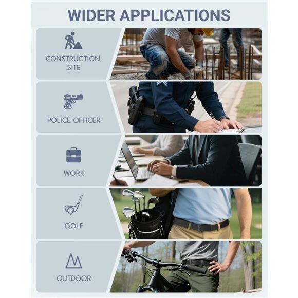 Men Nylon Ratchet Belt Adjustable Tactical Web Belt for Jeans Golf Work Pants - Picture 6 of 7